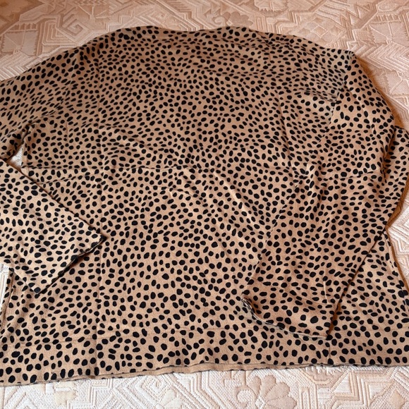 J. Crew Cheetah Teddie Sweater/NWT/L - Picture 9 of 11